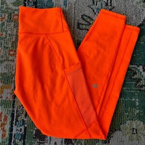 Fabletics PowerHold Bright Orange Leggings